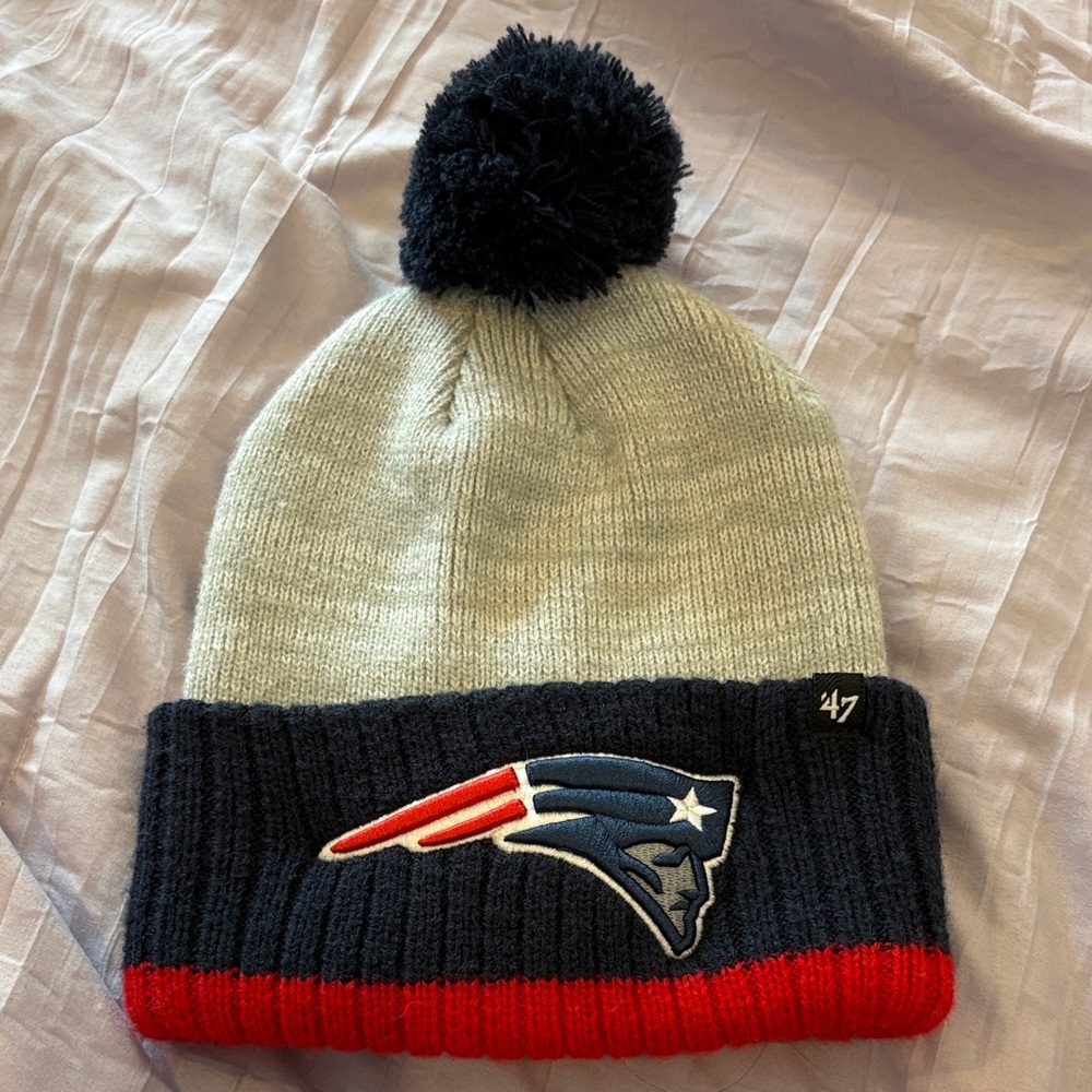 47 Brand Kids New England Patriots Beanie - Gray and Navy
